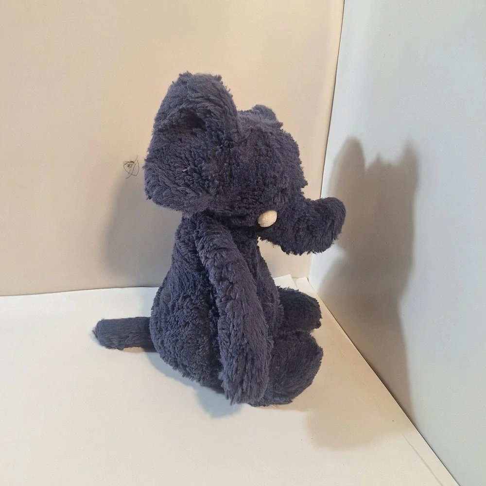 Jellycat Bashful Blue Elephant Retired Navy Blue White Tusk London‎ Toy 12